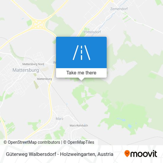 Güterweg Walbersdorf - Holzweingarten map