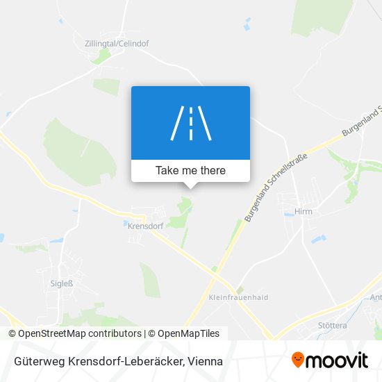 Güterweg Krensdorf-Leberäcker map