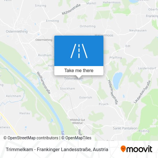 Trimmelkam - Frankinger Landesstraße map