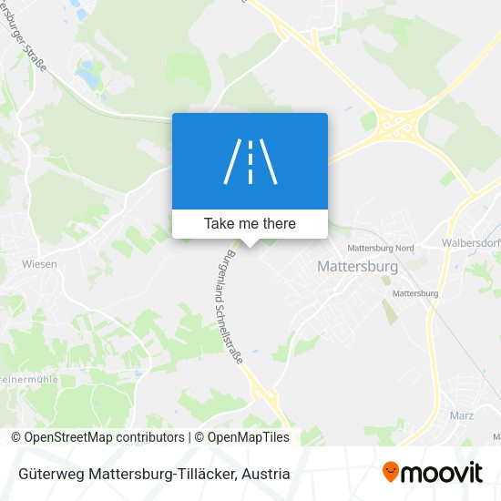 Güterweg Mattersburg-Tilläcker map