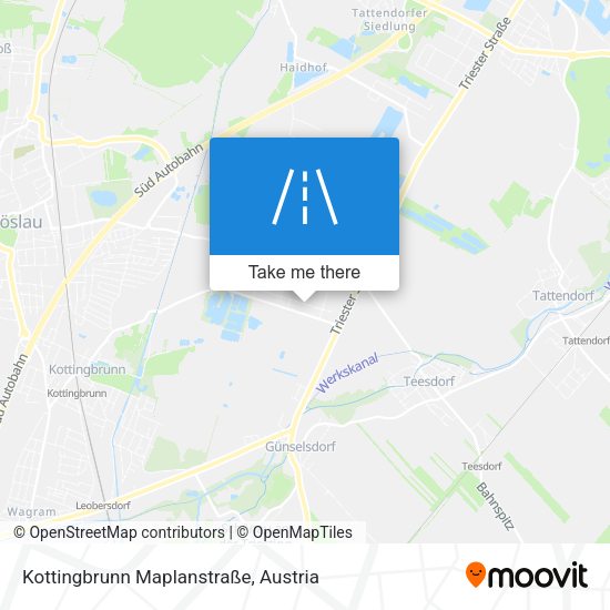 Kottingbrunn Maplanstraße map