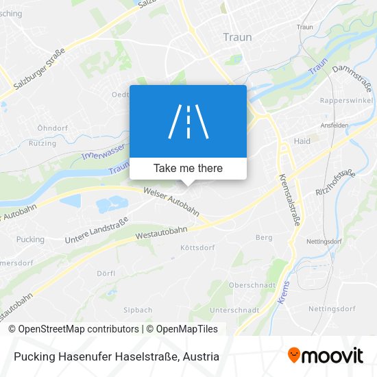 Pucking Hasenufer Haselstraße map