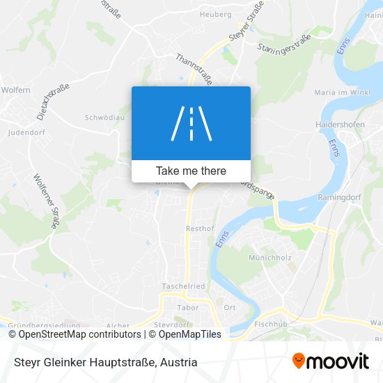 Steyr Gleinker Hauptstraße map
