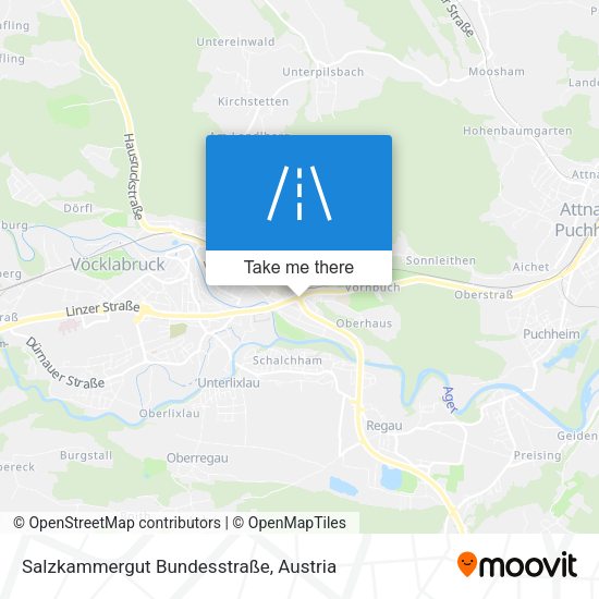 Salzkammergut Bundesstraße map