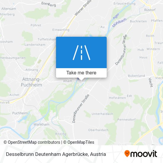Desselbrunn Deutenham Agerbrücke map