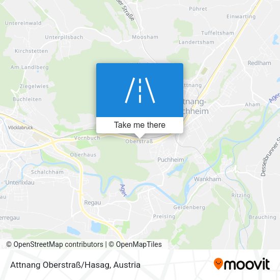 Attnang Oberstraß/Hasag map