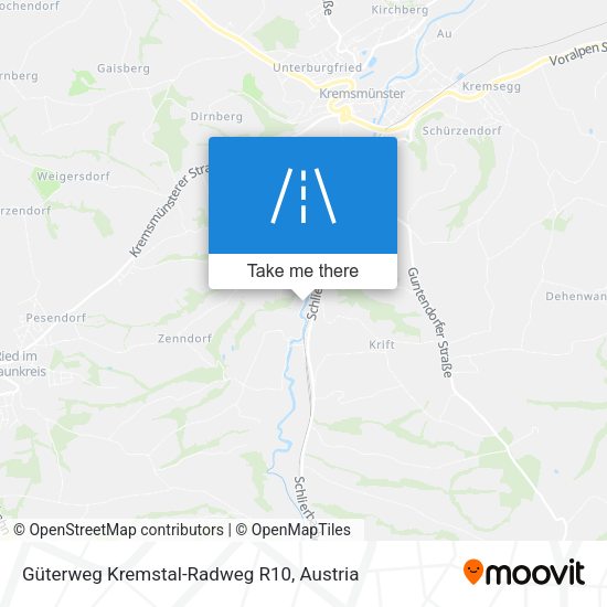Güterweg Kremstal-Radweg R10 map