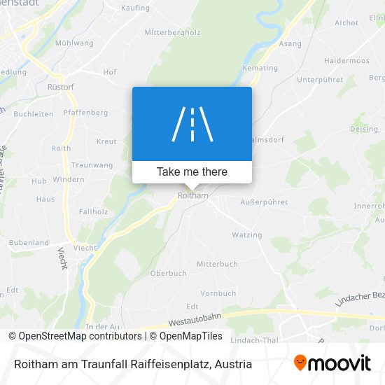 Roitham am Traunfall Raiffeisenplatz map