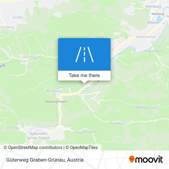 Güterweg Graben-Grünau map