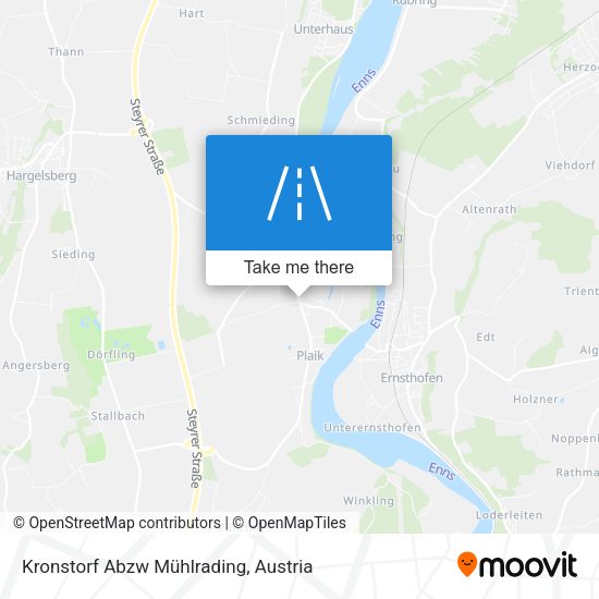 Kronstorf Abzw Mühlrading map