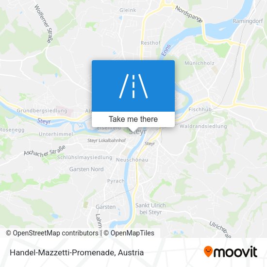 Handel-Mazzetti-Promenade map