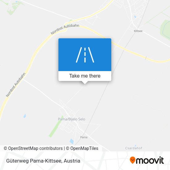 Güterweg Pama-Kittsee map