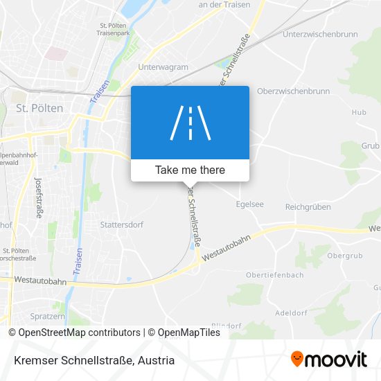 Kremser Schnellstraße map