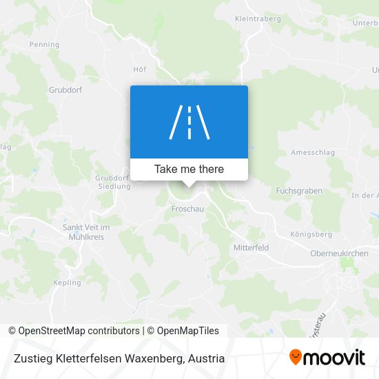 Zustieg Kletterfelsen Waxenberg map