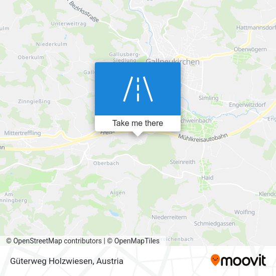Güterweg Holzwiesen map