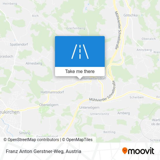 Franz Anton Gerstner-Weg map