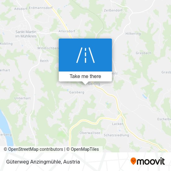 Güterweg Anzingmühle map