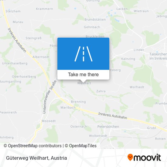 Güterweg Weilhart map