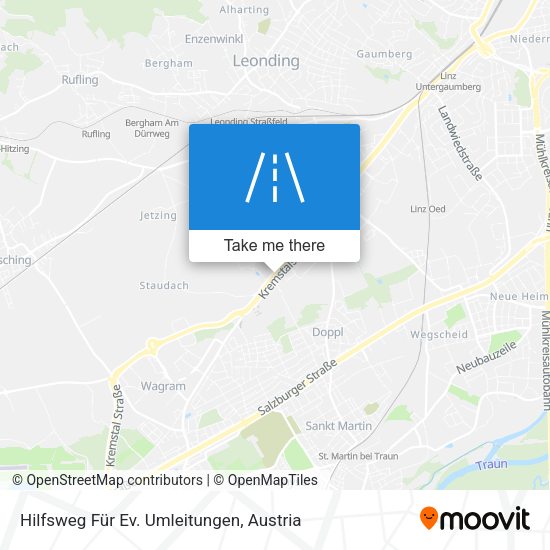 Hilfsweg Für Ev. Umleitungen map