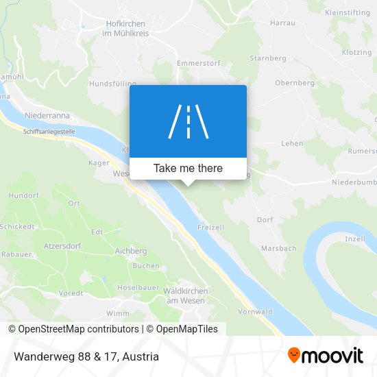 Wanderweg 88 & 17 map