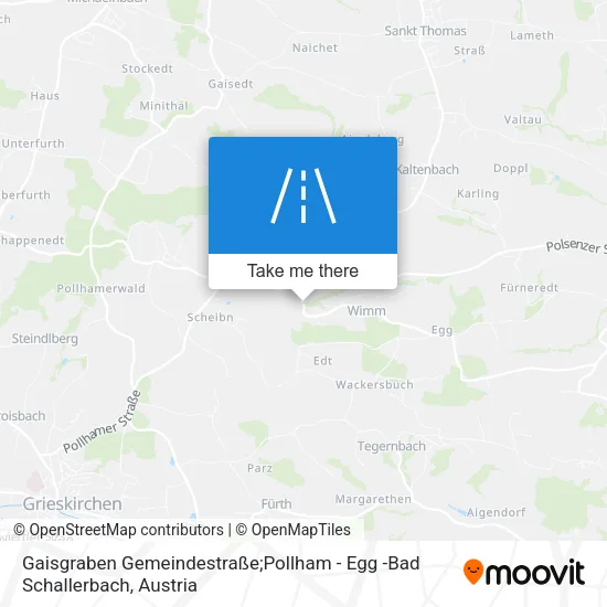 Gaisgraben Gemeindestraße;Pollham - Egg -Bad Schallerbach map
