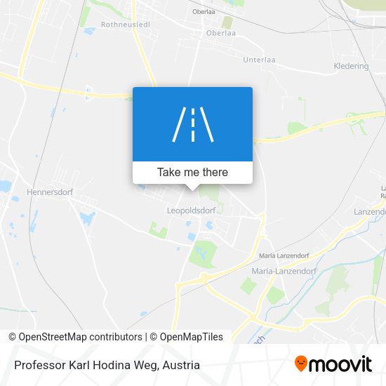 Professor Karl Hodina Weg map