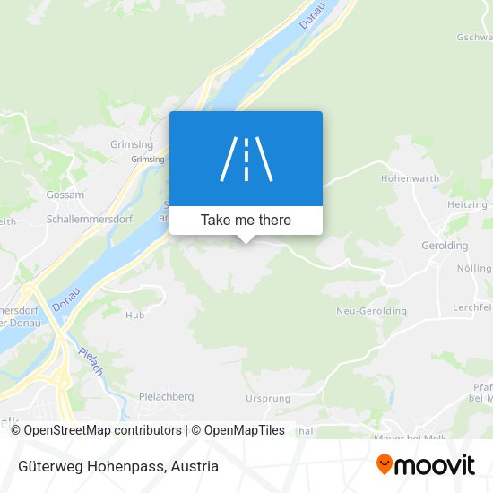 Güterweg Hohenpass map