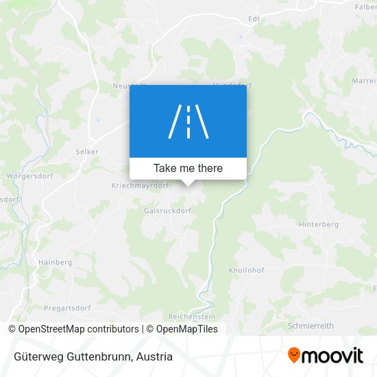 Güterweg Guttenbrunn map