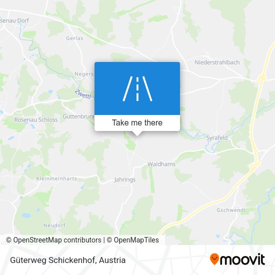 Güterweg Schickenhof map