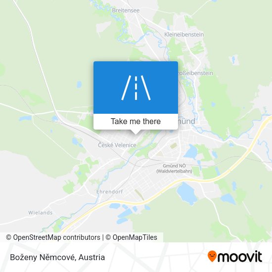 Boženy Němcové map
