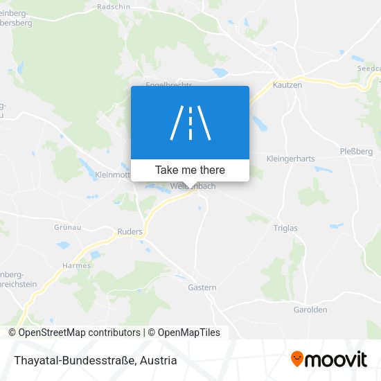 Thayatal-Bundesstraße map