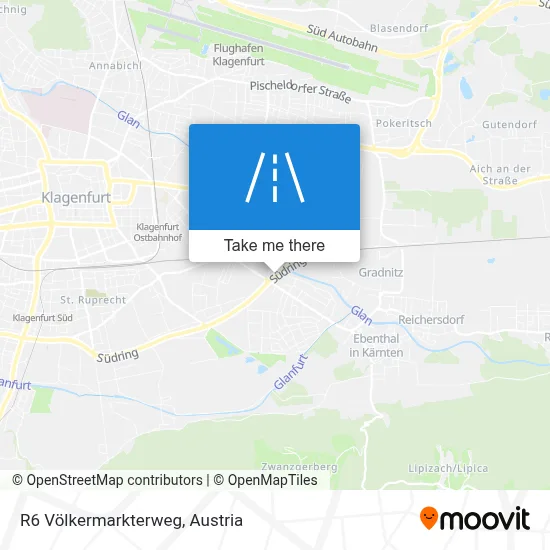 R6 Völkermarkterweg map