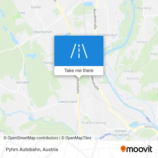 Pyhrn Autobahn map