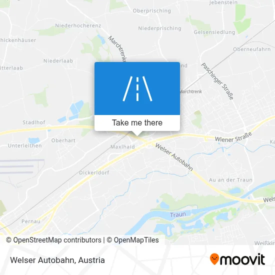 Welser Autobahn map