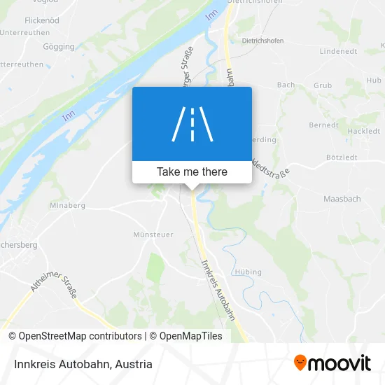Innkreis Autobahn map