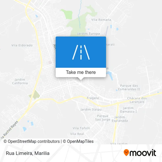 Rua Limeira map