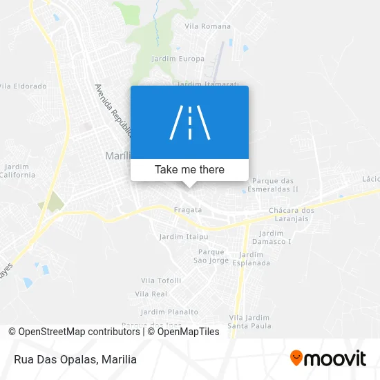 Rua Das Opalas map
