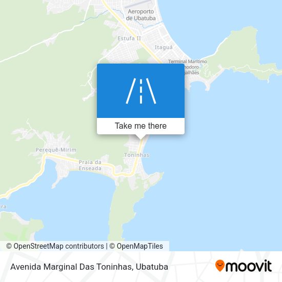 Avenida Marginal Das Toninhas map