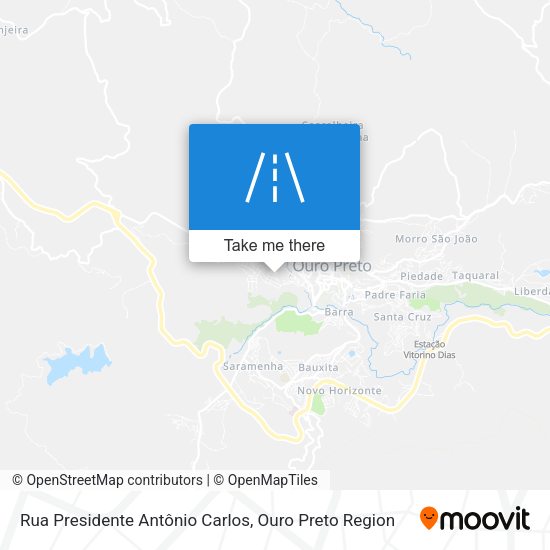 Rua Presidente Antônio Carlos map