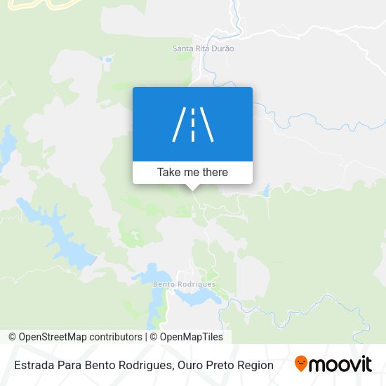 Estrada Para Bento Rodrigues map