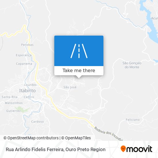 Mapa Rua Arlindo Fidelis Ferreira