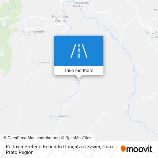 Rodovia Prefeito Benedito Gonçalves Xavier map