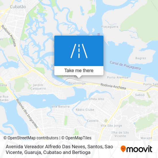 Avenida Vereador Alfredo Das Neves map