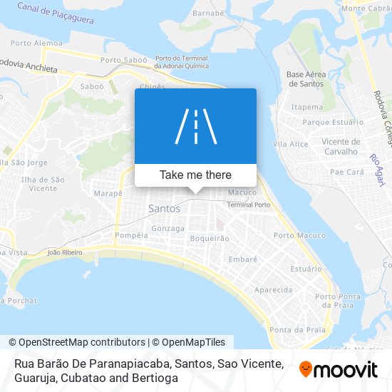Mapa Rua Barão De Paranapiacaba