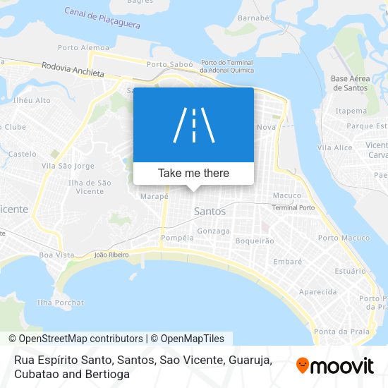Rua Espírito Santo map