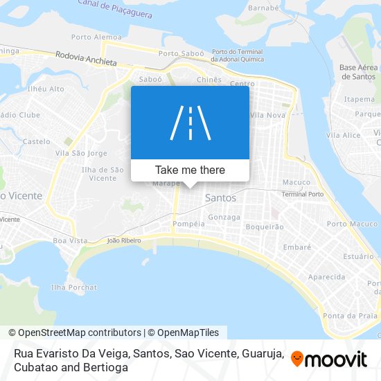 Mapa Rua Evaristo Da Veiga