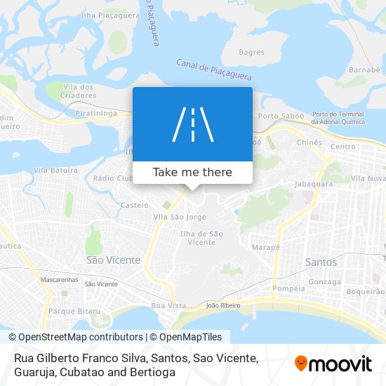 Mapa Rua Gilberto Franco Silva