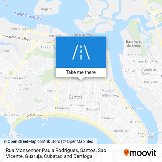 Mapa Rua Monsenhor Paula Rodrigues