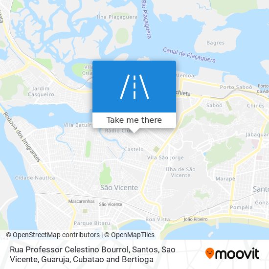 Mapa Rua Professor Celestino Bourrol