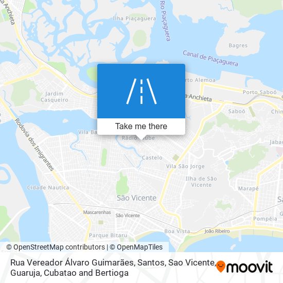 Mapa Rua Vereador Álvaro Guimarães